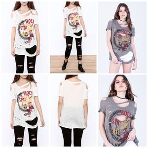 Emory Park Heavily Distressed Shredded Shirt